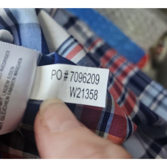 Nautica Mens XLarge Sea Voyage Plaid Classic Button Up Shirt Cotton Patriotic - Picture 8 of 11